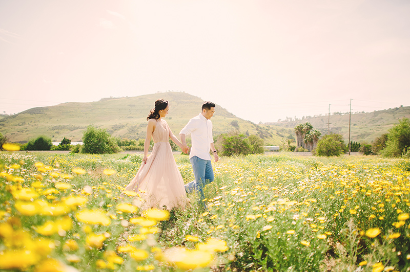 Flower fields Engagement session