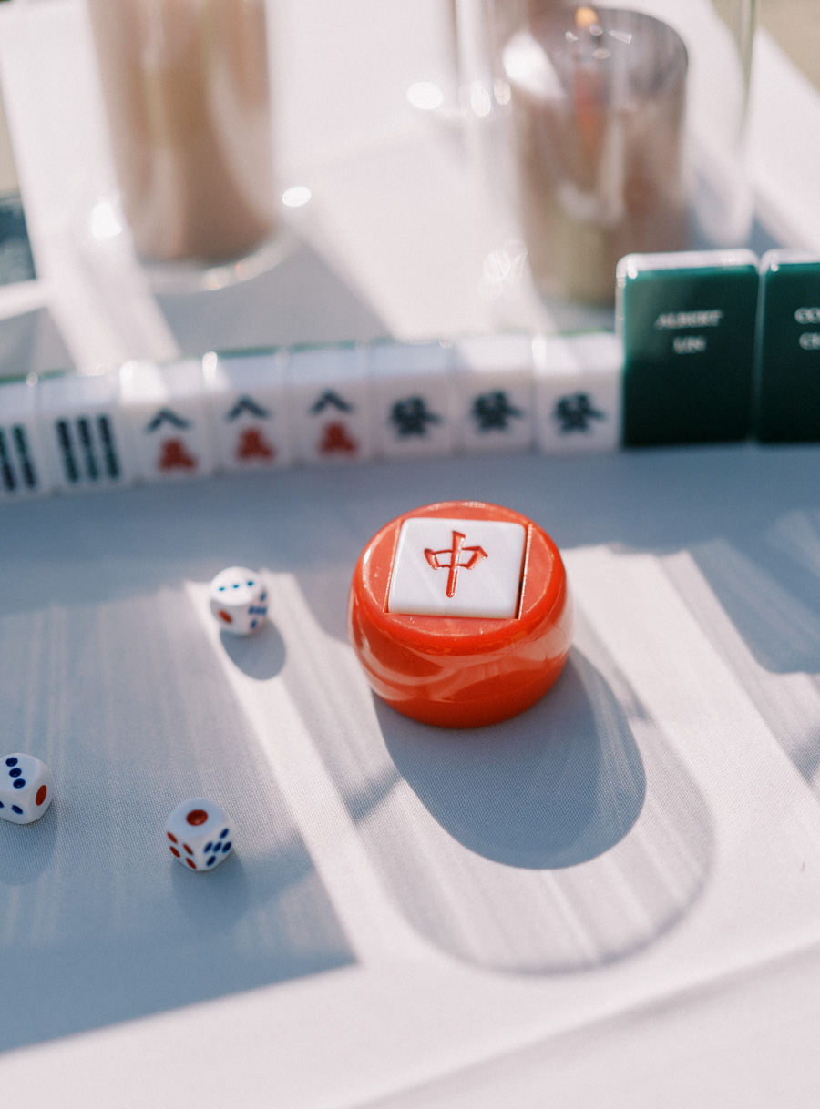 mahjong table wedding place cards