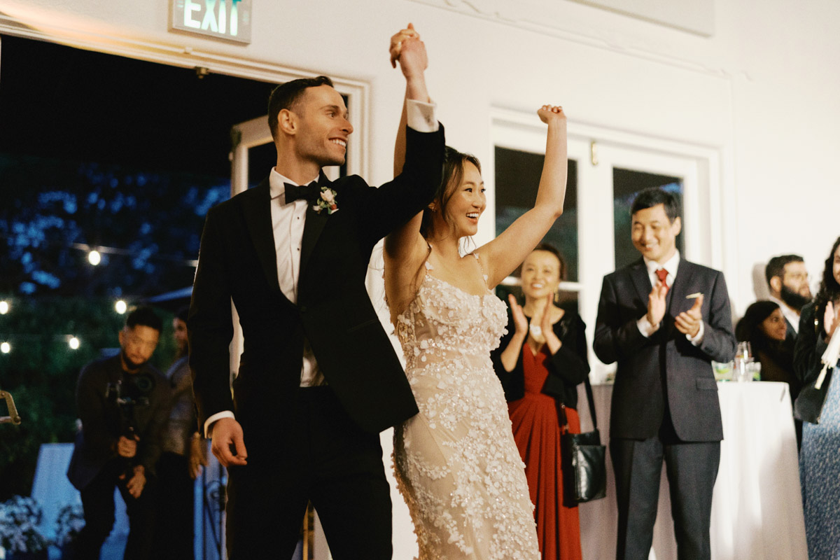 bride and groom grand entrance