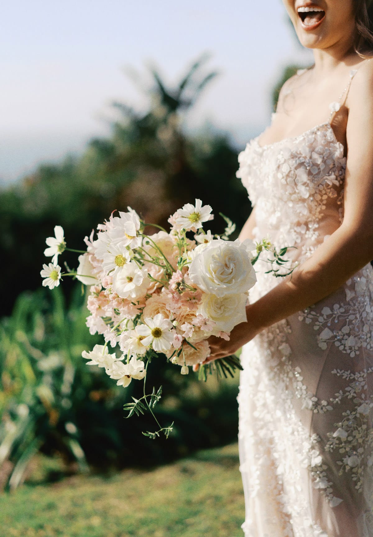 Bride with flowers